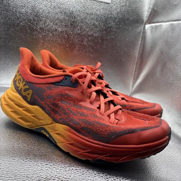 Hoka One One Speedgoat 5 Fiesta Radiant Yellow Running Size 9.5 D 1123159 FRYL - Picture 1 of 12
